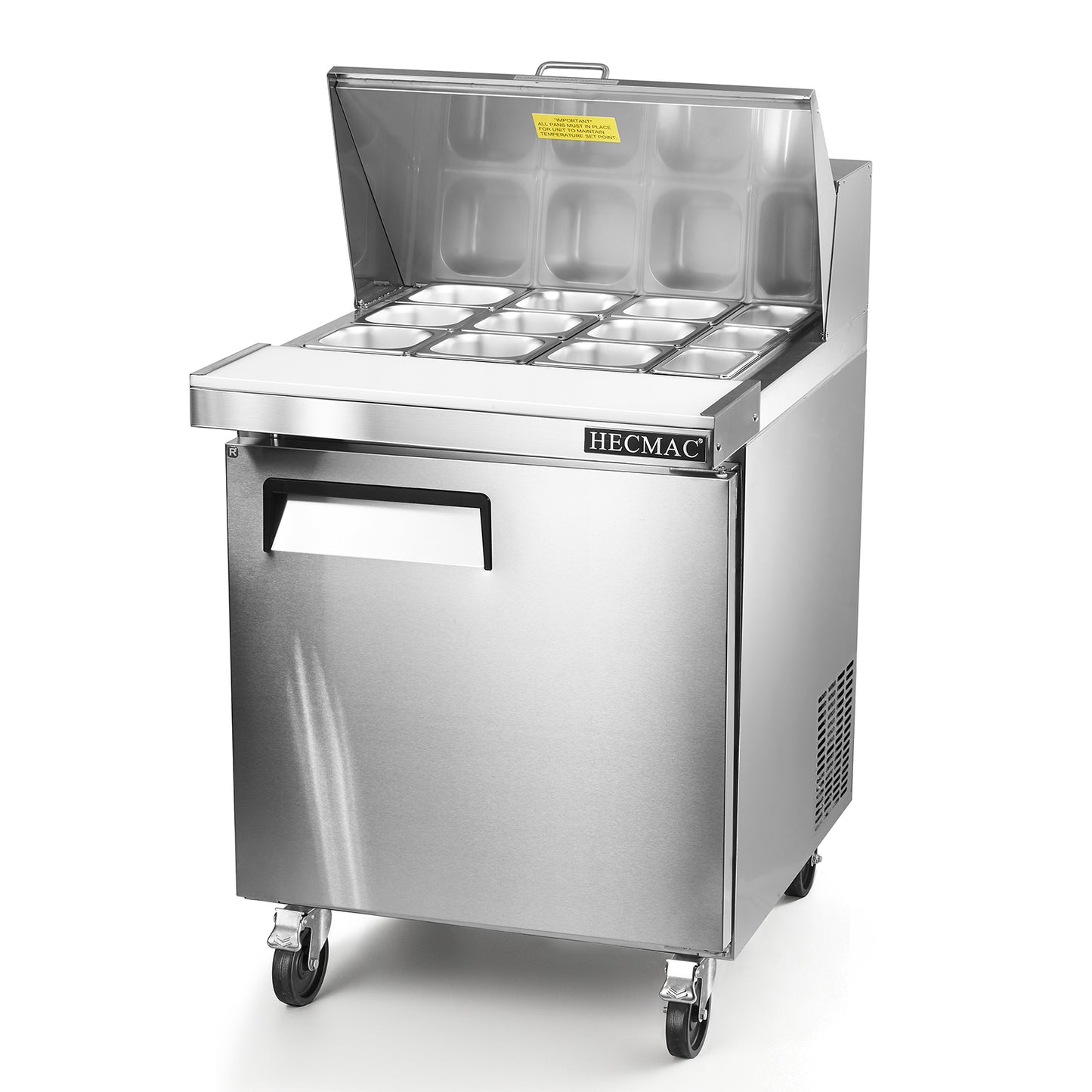 HECMAC 27" W Commercial Salad Prep Table - Mega
