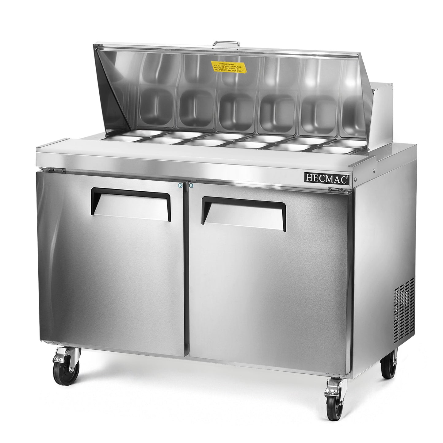HECMAC 48" W Commercial Salad Prep Table
