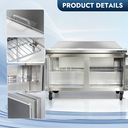 HECMAC 48" W Commercial Salad Prep Table