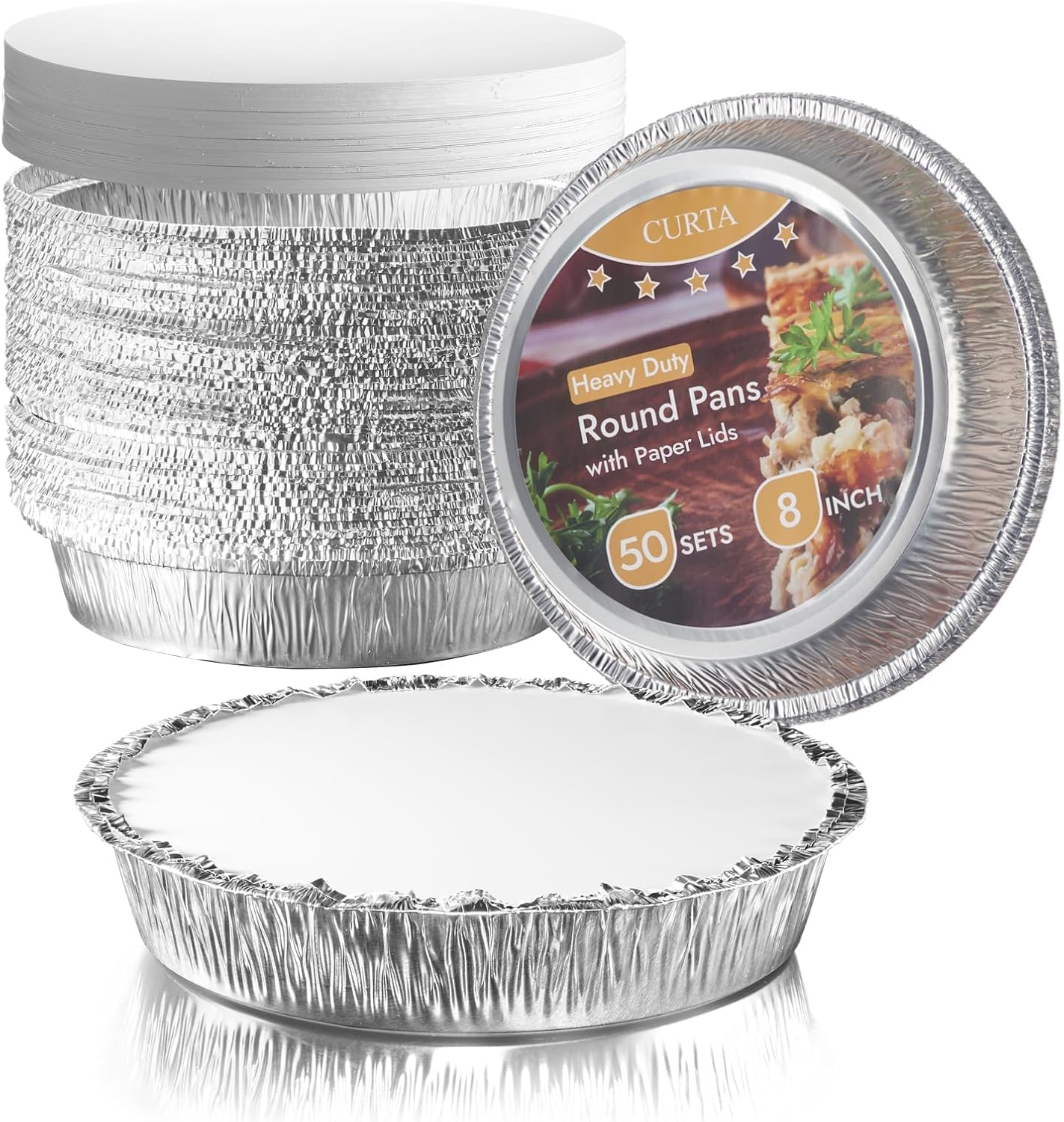 Round Aluminum Foil Pans with Paper Lids