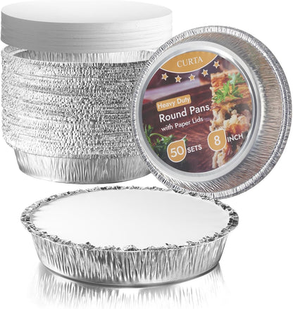 Round Aluminum Foil Pans with Paper Lids