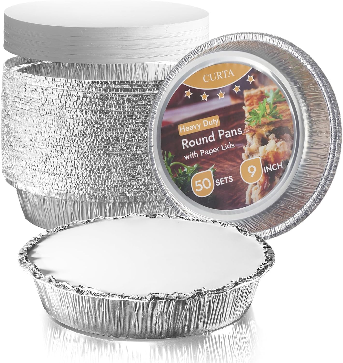 Round Aluminum Foil Pans with Paper Lids
