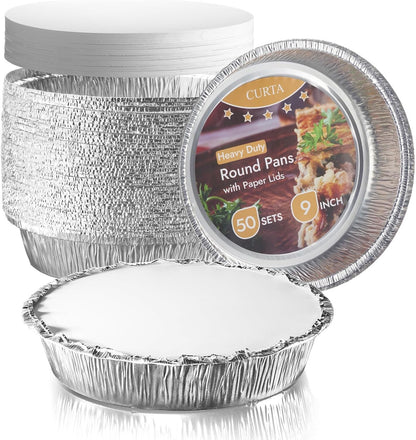 Round Aluminum Foil Pans with Paper Lids
