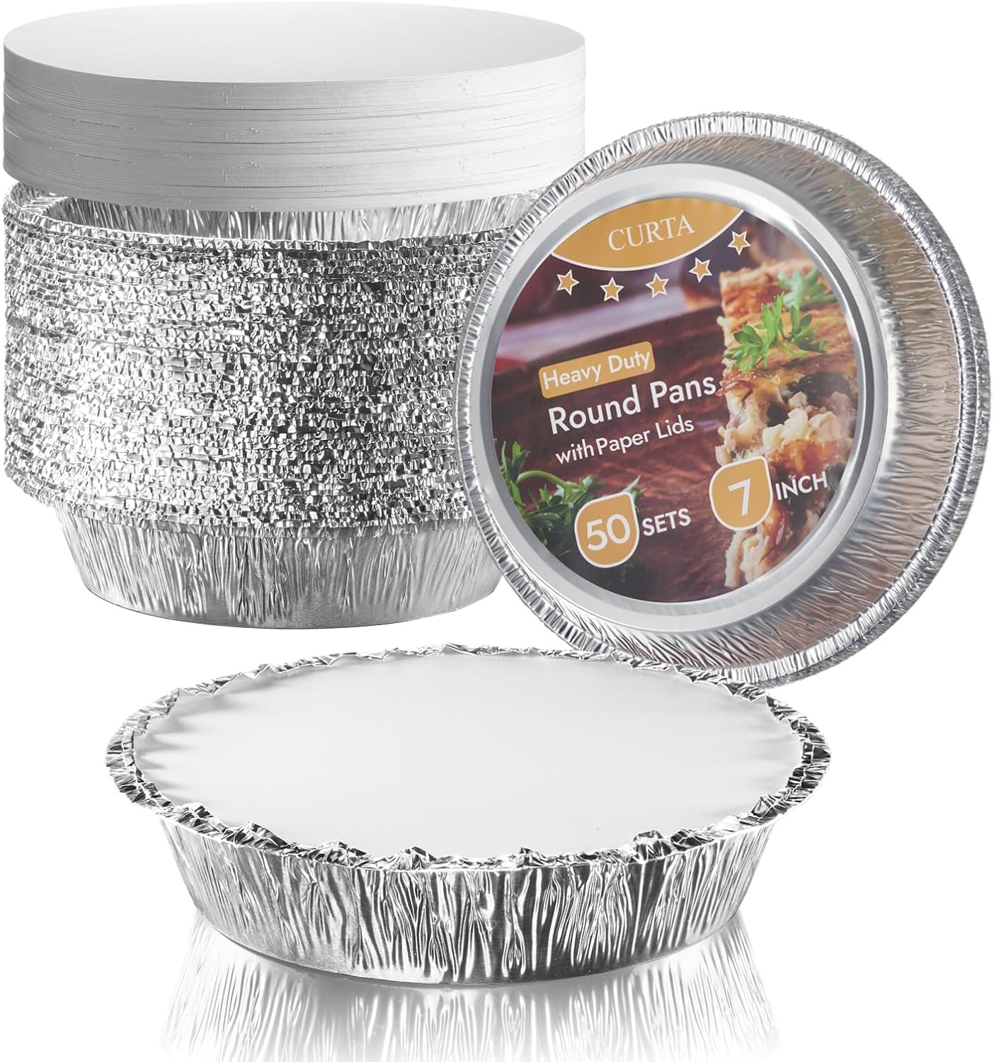 Round Aluminum Foil Pans with Paper Lids
