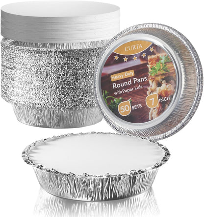 Round Aluminum Foil Pans with Paper Lids