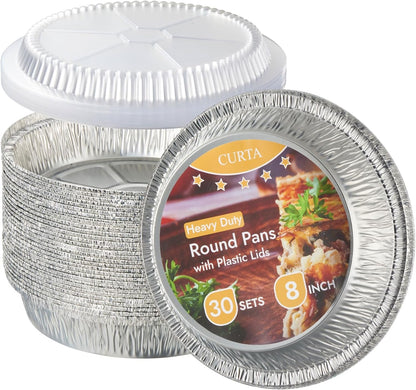 Round Aluminum Foil Pans with Clear Lids