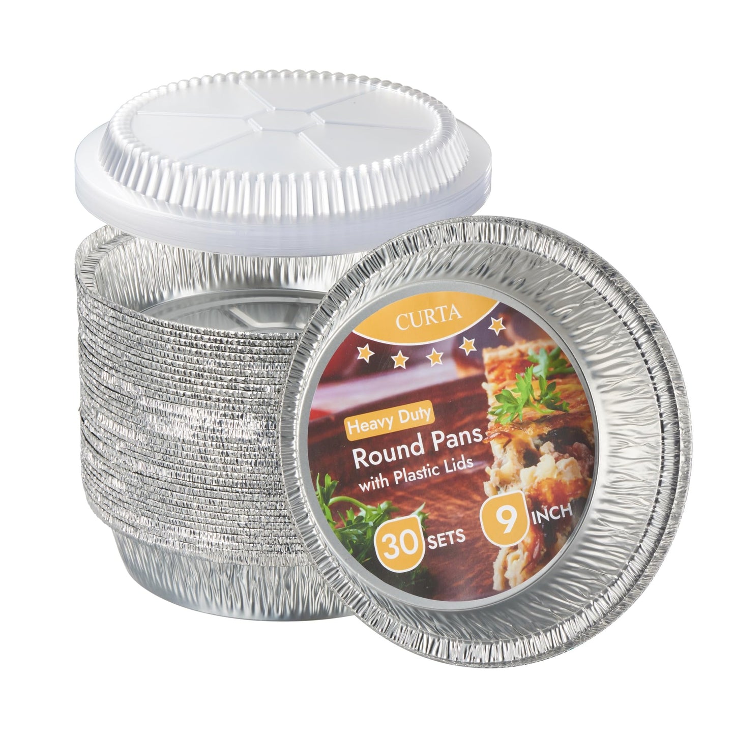 Round Aluminum Foil Pans with Clear Lids