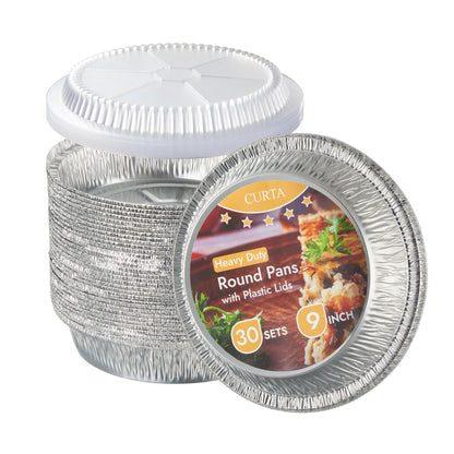 Round Aluminum Foil Pans with Clear Lids