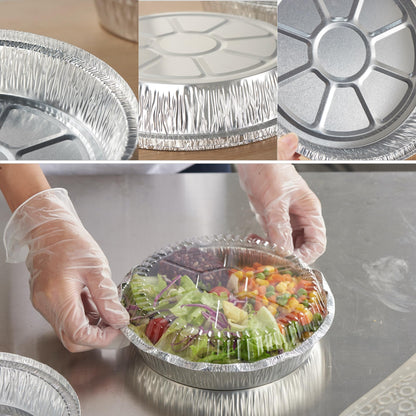 Round Aluminum Foil Pans with Clear Lids