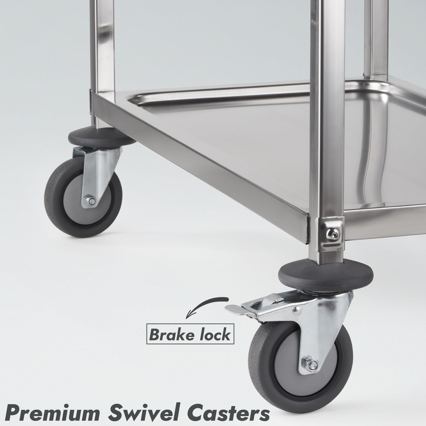 Stainless Steel Serving Trolley