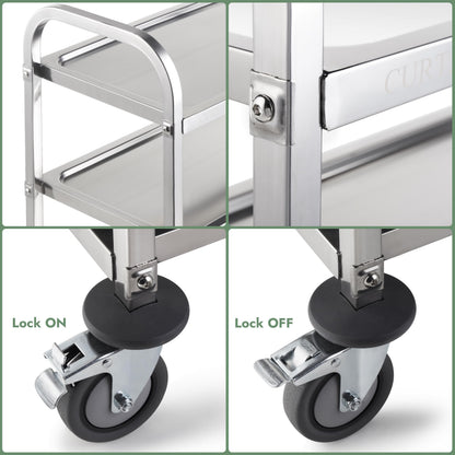 Stainless Steel Serving Trolley